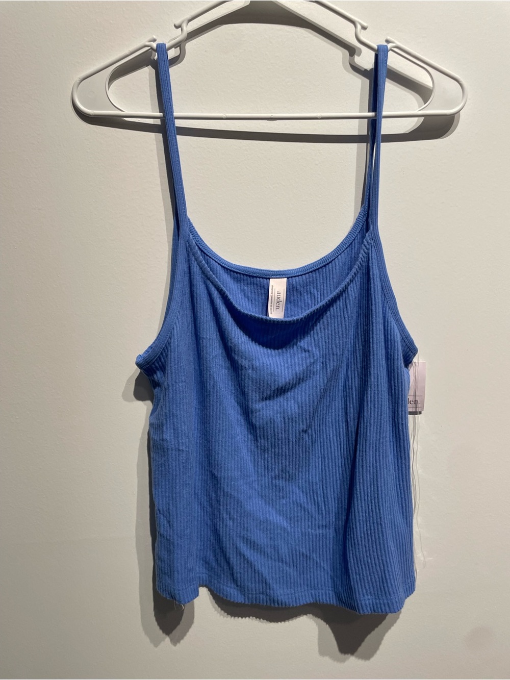 Auden Women’s Ribbed Blue Tank Pajama Top Size XL NWT NO BOTTOMS